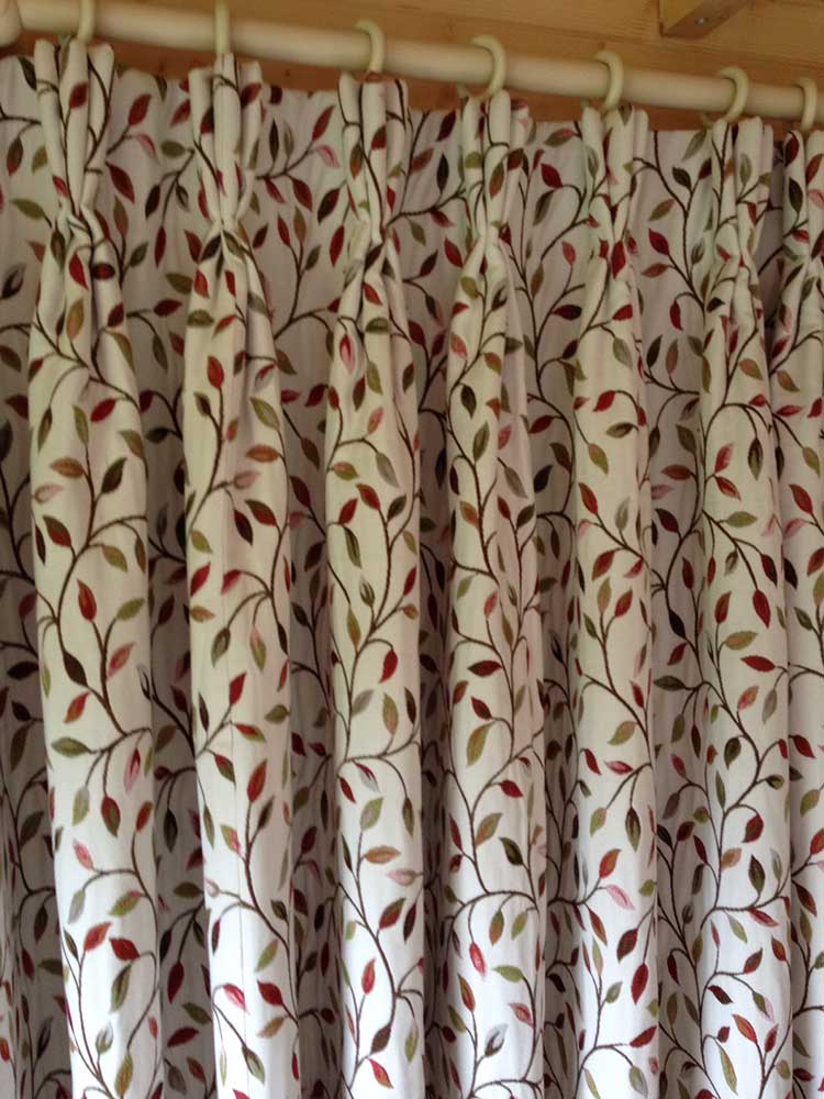 curtains in a customers home.