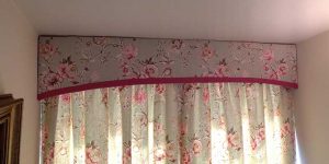 curtains in a customers home.